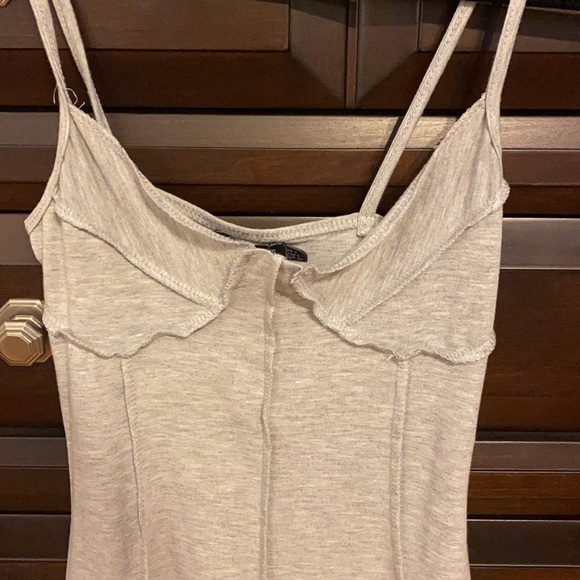 Grey Reverse Seam Mini Bodycon Tank Dress - PLT - Picture 4 of 6